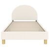 vidaXL Estrutura de Cama Infantil com Cabeceira Creme 90 x 190 cm