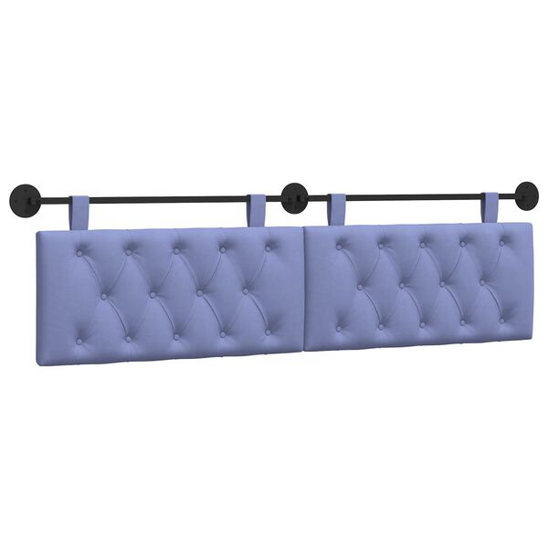 vidaXL Cabeceira Suspensa Azul Jeans 190 x 55 x 7 cm tecido