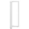 vidaXL P&eacute;s de mesa de bar em forma de T, 2 pe&ccedil;as, branco, 40x35x(100-101) cm, a&ccedil;o