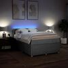 vidaXL Cama com molas/colch&atilde;o 140x190 cm tecido cinzento-claro