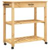 vidaXL Carrinho de cozinha MONZA 84x40x88,5 cm madeira de pinho maci&ccedil;a