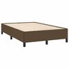 vidaXL Cama boxspring com colch&atilde;o 120x190 cm tecido castanho-escuro