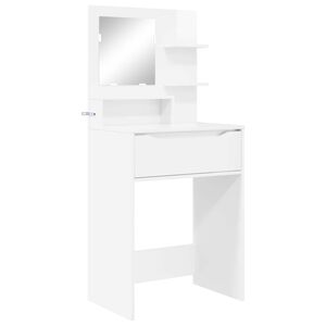 vidaXL Mesas de Maquiagem para Quarto com gaveta Branco Brilhante