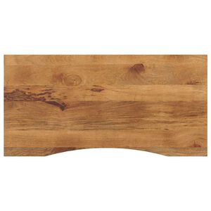 vidaXL Tampo de mesa com curva 110x50x2,5 cm mangueira &aacute;spera maci&ccedil;a