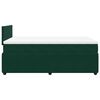 vidaXL Cama boxspring com colch&atilde;o 120x190 cm veludo verde-escuro