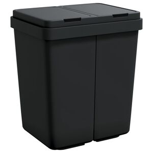 vidaXL Caixote duplo 2x25 L antracite