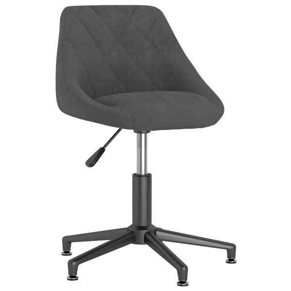 vidaXL Cadeiras de jantar girat&oacute;rias 4 pcs veludo cinzento-escuro