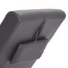vidaXL Chaise longue com almofada couro artificial cinzento