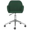 vidaXL Cadeiras de jantar girat&oacute;rias 2 pcs tecido verde-escuro