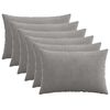 vidaXL Capa almofada 6 pcs HEERLEN Cinzento-claro 50 x 80 cm cord&atilde;o