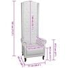 vidaXL Poltrona de costas altas couro artificial branco