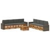 vidaXL Conjunto de Sof&aacute;s para Exterior 9 unid. Natural e Antracite