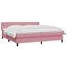 vidaXL Cama com molas/colch&atilde;o rosa 180x220 cm veludo
