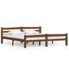 vidaXL Estrutura de cama 180x200 cm pinho maci&ccedil;o castanho mel