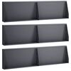 vidaXL Muro de Conten&ccedil;&atilde;o 6 unid. 80 x 12 x 30 cm A&ccedil;o Antracite