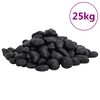 vidaXL Seixos polidos 25 kg 2-5 cm preto