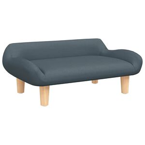vidaXL Sof&aacute; infantil 70x40x24 cm tecido cinzento-escuro