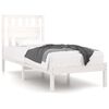 vidaXL Estrutura de cama 90x200 cm pinho maci&ccedil;o branco