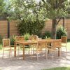 vidaXL Conjunto de Jantar para Jardim 7 pcs Bege