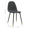 vidaXL Cadeiras de jantar 4 pcs tecido cinzento-escuro
