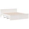 vidaXL Cama sem colch&atilde;o com cabeceira 200x200 cm pinho maci&ccedil;o branco