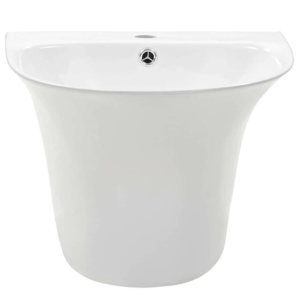vidaXL Lavabo Branco 47 x 45 x 37 cm Cer&acirc;mica Vidrada