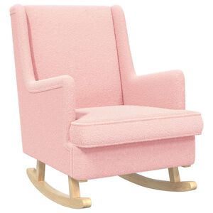 vidaXL Cadeira de baloi&ccedil;o Rosa 62 x 80 x 85 cm Boucl&eacute;