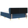 vidaXL Cama Box com colch&atilde;o com cabeceira Azul 160 x 200 cm tecido