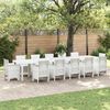 vidaXL Mesa de Jantar para Jardim Branco 400 x 100 x 73 cm vime PE