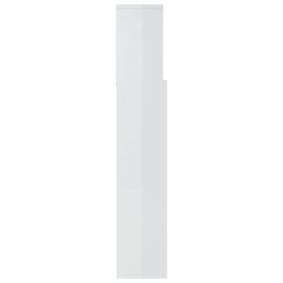 vidaXL Armário de cabeceira 180x19x103,5 cm branco brilhante