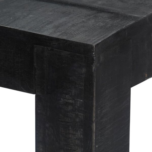 vidaXL Mesa de jantar 118x60x76 cm madeira de mangueira maci&ccedil;a preto