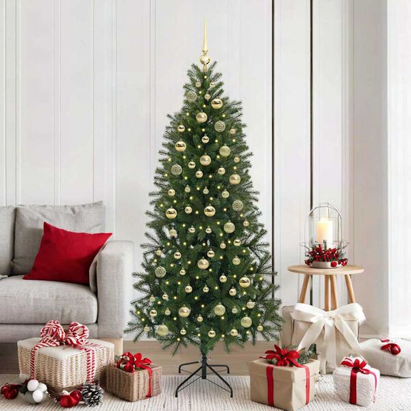 vidaXL &Aacute;rvore de Natal Artificial com 300 LEDs Verde 180 cm PE e PVC