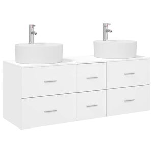 vidaXL Conjunto de M&oacute;veis para Banheiro 3 unid. Branco