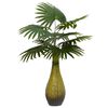 vidaXL Planta de palmeira artificial 9 folhas 65 cm verde