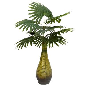 vidaXL Planta de palmeira artificial 9 folhas 65 cm verde