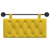 vidaXL Cabeceira Suspensa Amarelo 100 x 55 x 7 cm Veludo