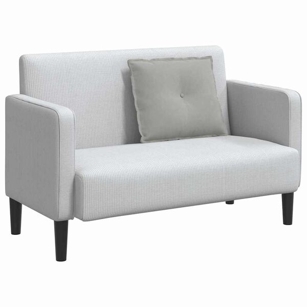 vidaXL Travesseiro para Costas Cinzento-claro 60 x 50 cm