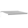 vidaXL Toldo retr&aacute;til autom&aacute;tico 400x300 cm antracite e branco