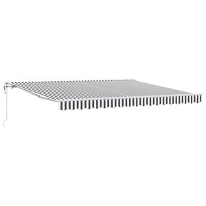 vidaXL Toldo retr&aacute;til autom&aacute;tico 400x300 cm antracite e branco