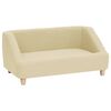 vidaXL Sof&aacute; para c&atilde;es 85x50x39 cm linho cor creme