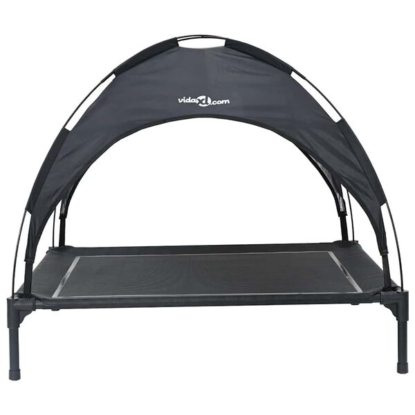 vidaXL Cama para Cachorro Manual Preto 90 x 81 x 80,5 cm A&ccedil;o