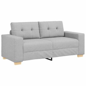 vidaXL Sof&aacute; de dois lugares na cor cinza nuvem, 180x77x82 cm, em tecido
