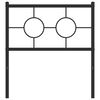 vidaXL Cabeceira de substitui&ccedil;&atilde;o 75 cm metal preto