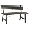 vidaXL Banco de jardim 110 cm a&ccedil;o preto