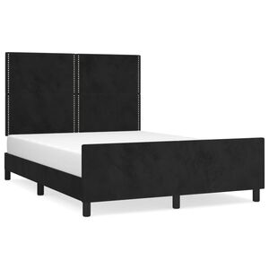 vidaXL Estrutura de cama sem colch&atilde;o 140x200 cm veludo preto