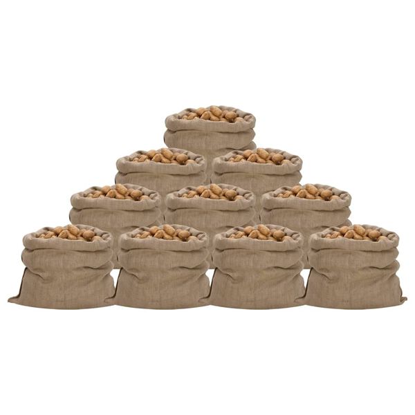 vidaXL Sacos de juta 10 unidades 100x110 cm 100% juta 340 g/m²