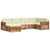 vidaXL Conjunto de Sof&aacute;s para Exterior 6 pcs Natural e Creme