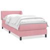 vidaXL Cama com molas/colch&atilde;o rosa 90x210 cm veludo
