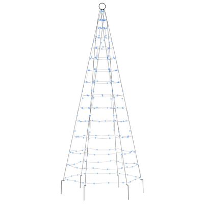 vidaXL Iluminação árvore Natal em mastro 200 luzes LED 180 cm azul