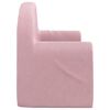 vidaXL Sof&aacute;-cama infantil de 2 lugares pel&uacute;cia rosa